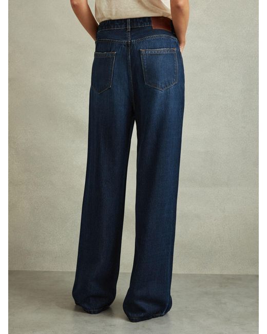 Reiss Blue Lightweight Blend Relaxed Jeans