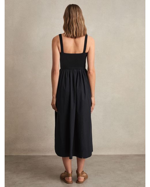 Reiss Knitted Midi Dress in Blue | Lyst