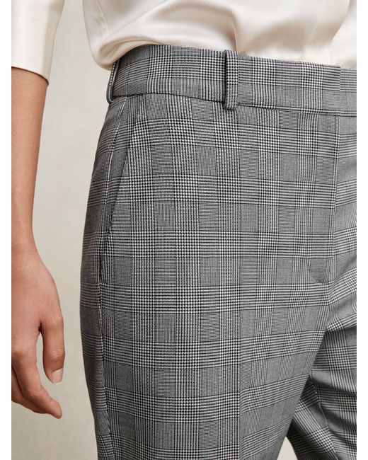 Reiss Natural Check Slim-Fit Suit Trousers