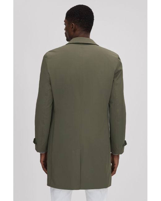Reiss Capital - Fern Green Single Breasted Mid Length Coat for men