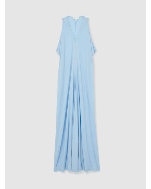 Reiss Blue Jersey Maxi Dress