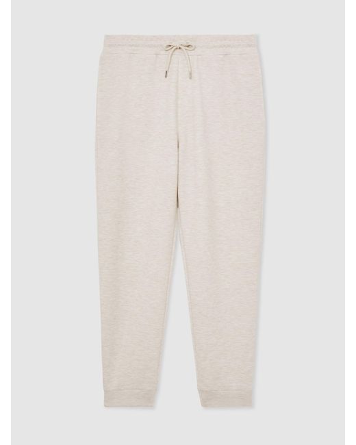 Reiss Natural Jersey Drawstring Cuffed Joggers for men