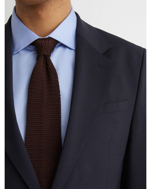 Reiss Blue Promise - Navy Tailored Fit Wool-blend Single-breasted Suit Blazer Tailored-fit, 46 S for men