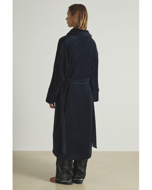 Reiss Blue Fleece Dressing Gown