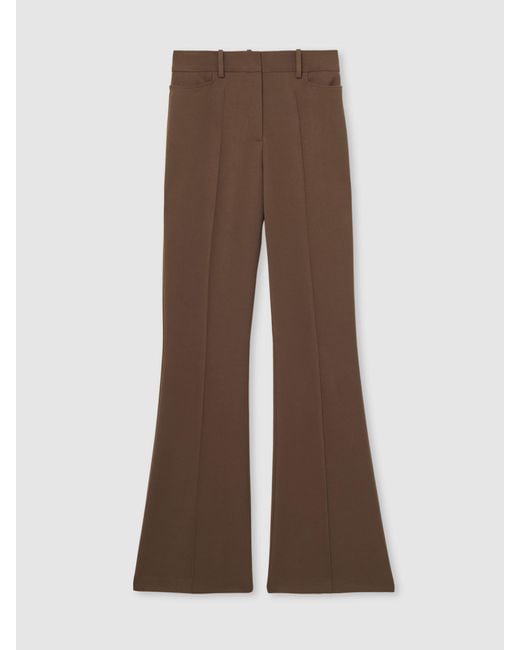 Reiss Natural Petite Flared Suit Trousers