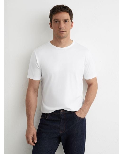 Reiss Count - White Air-water Cotton Tailored-fit T-shirt, Xl for men