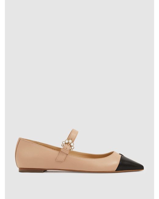 Camilla Elphick Multicolor Camilla Leather Pointed Flats, Taupe