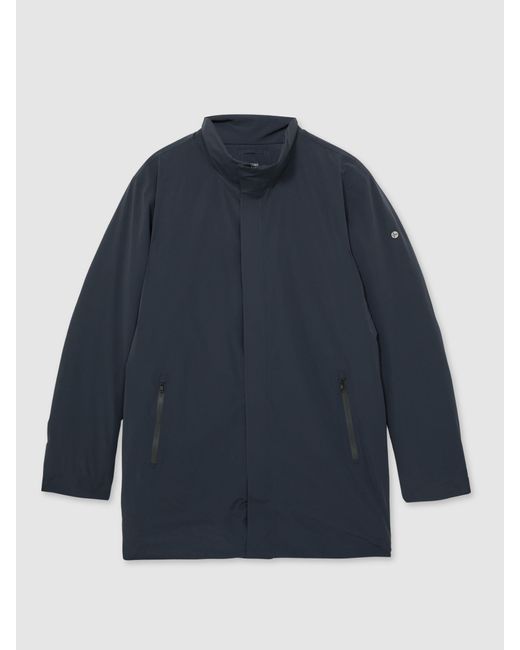 Scandinavian Edition Blue Padded Wool Parka for men