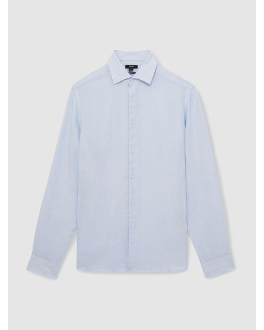 Reiss Multicolor Linen Long-Sleeve Shirt for men