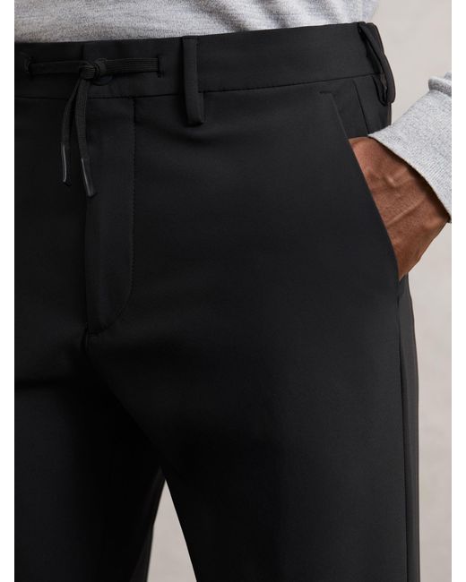 Reiss Gray Technical Stretch Relaxed Trousers for men
