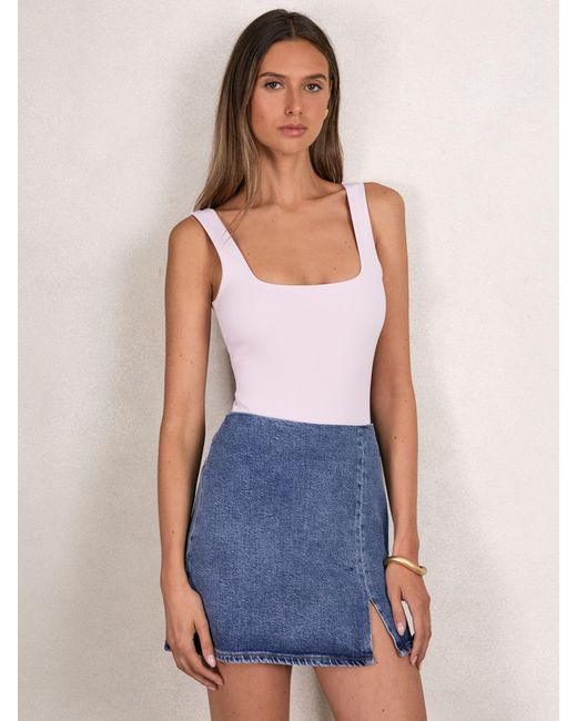 GOOD AMERICAN Blue Denim Skirt