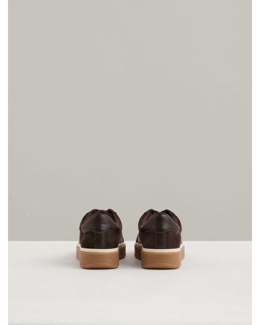 Reiss Gray Suede Low-Top Trainers