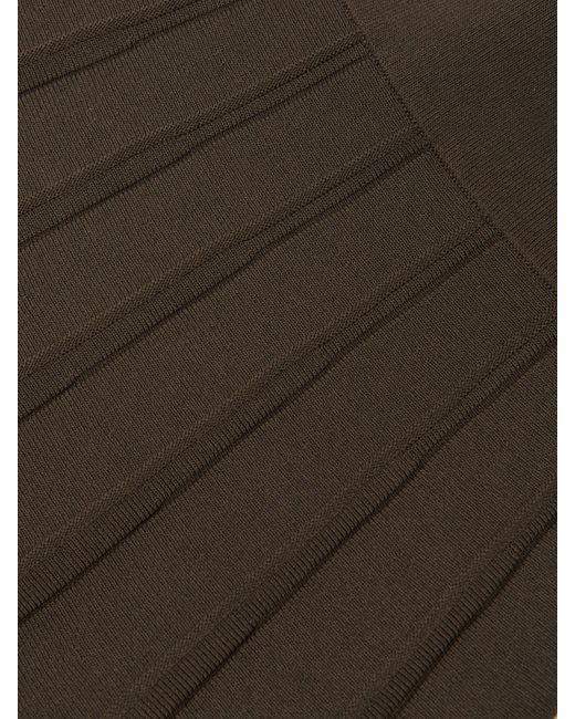 Reiss Black Knitted Belted Skater Mini Dress