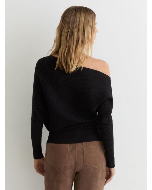 Reiss Black Lorna Jumper Knitted