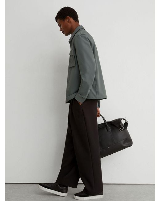 Reiss Gray Technical Twin-Pocket Overshirt for men