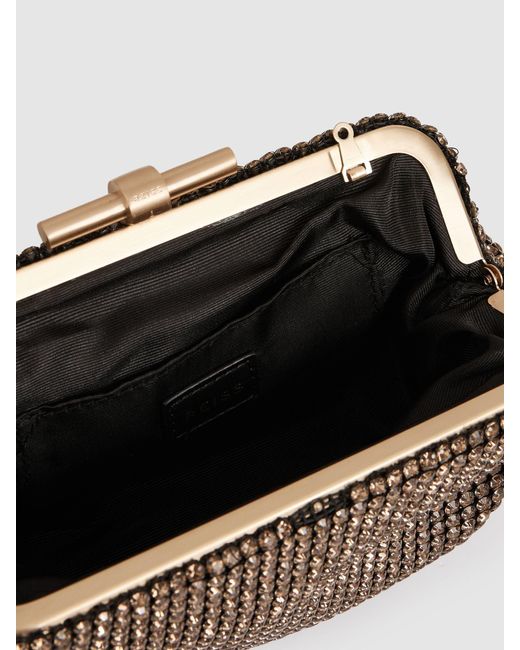 Reiss Brown Embellished Clutch Bag
