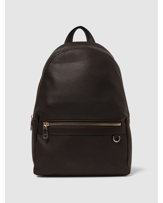 Reiss Black Drew Zipped Backpack for men