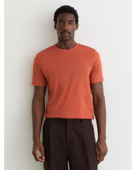 Reiss Multicolor Bless - Coral Cotton Crew-neck Tailored-fit T-shirt, Large for men