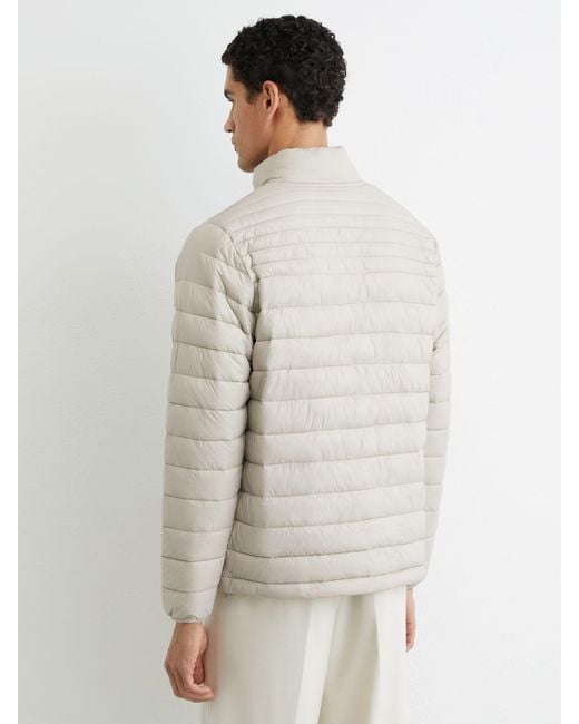 Reiss Natural Acer - Light Stone Quilted Zip-through Jacket, L for men
