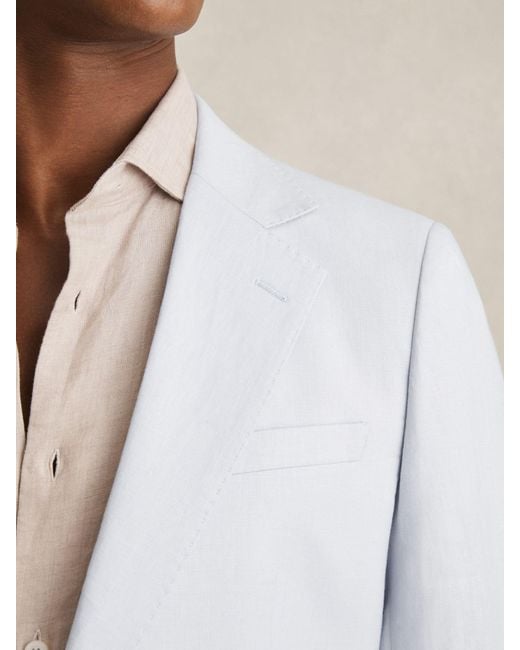 Reiss Kin - Soft Blue Slim Fit Single Breasted Suit Blazer, 36 R for ...