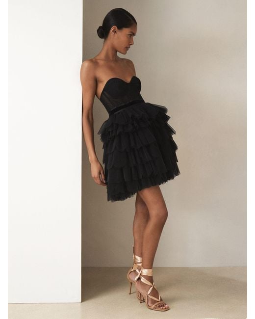 Reiss Tillie - Black | Royal Ballet Tulle Mini Dress, Us 4