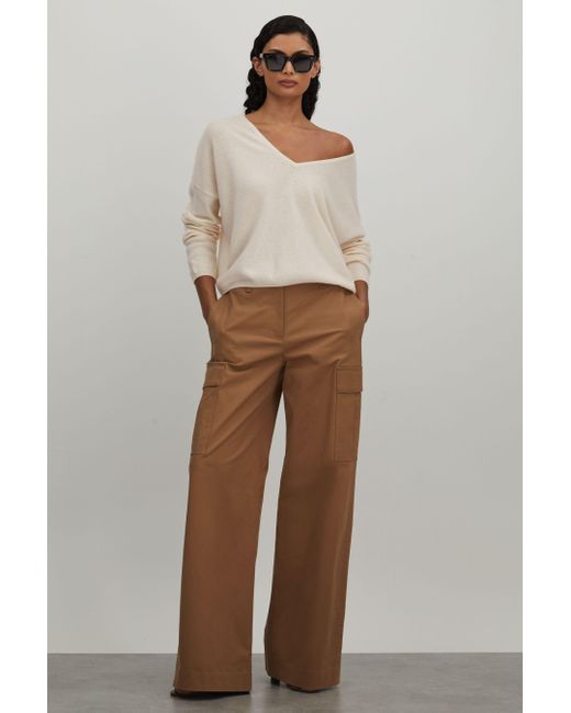 Crush Brown Collection Cashmere Cropped Reversible Jumper