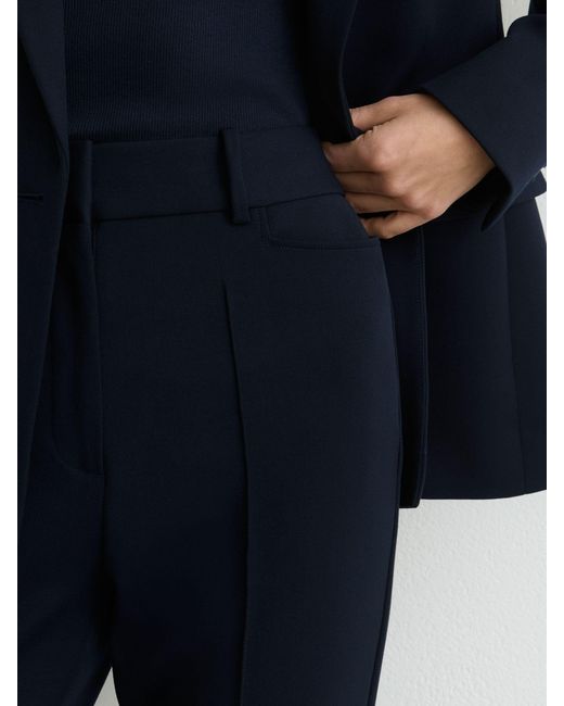 Reiss Blue Flared Suit Trousers