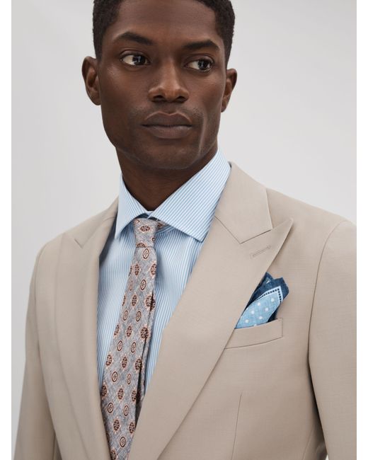 Reiss Natural Slim Fit Wool Blend Single Breasted Blazer for men