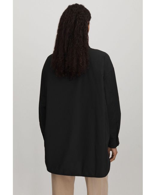 Scandinavian Edition Black Padded Shirt Jacket