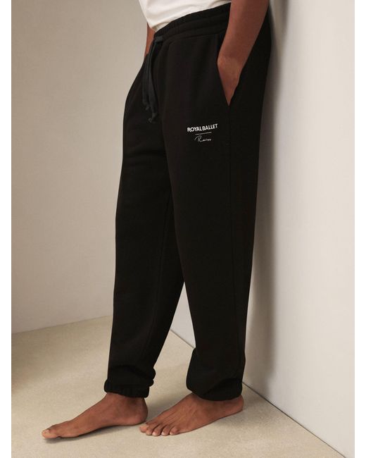 Reiss Jeté - Washed Black | Royal Ballet Cuffed Joggers, L for men