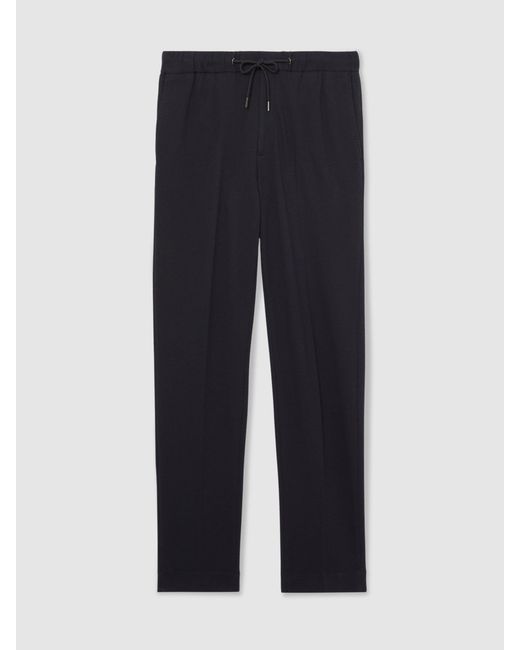 Reiss Natural Tailored-Fit Stretch-Piqué Drawstring Trousers for men