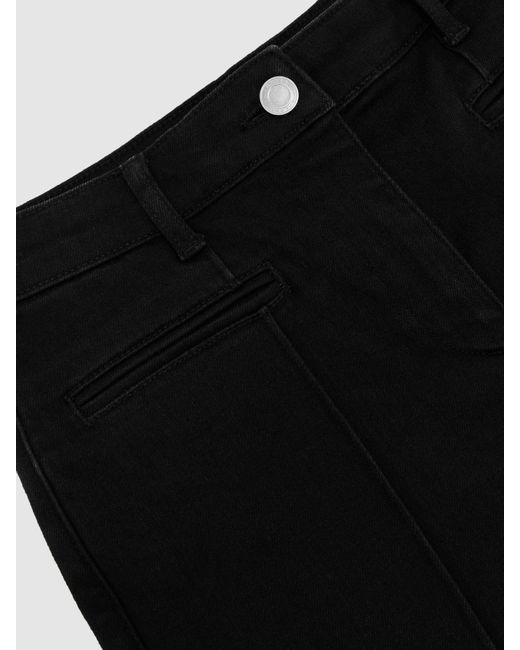 Reiss Claude - Black Pintuck-detail Flared Jeans, 34w X 31l (uk 34 R)