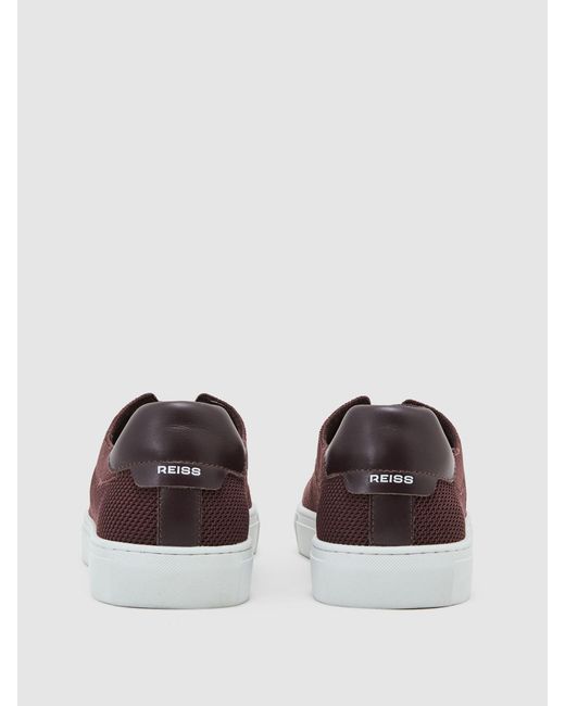 Reiss Brown Finleyted Low-Top Trainers for men
