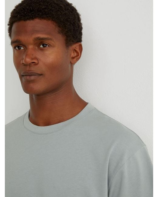 Reiss Gray Tate - Light Blue Cotton Pigment-dyed Relaxed-fit T-shirt, Xl for men