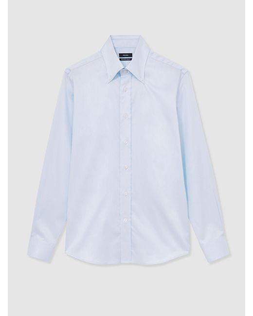 Reiss White Allora Shirt Cotton Plain for men