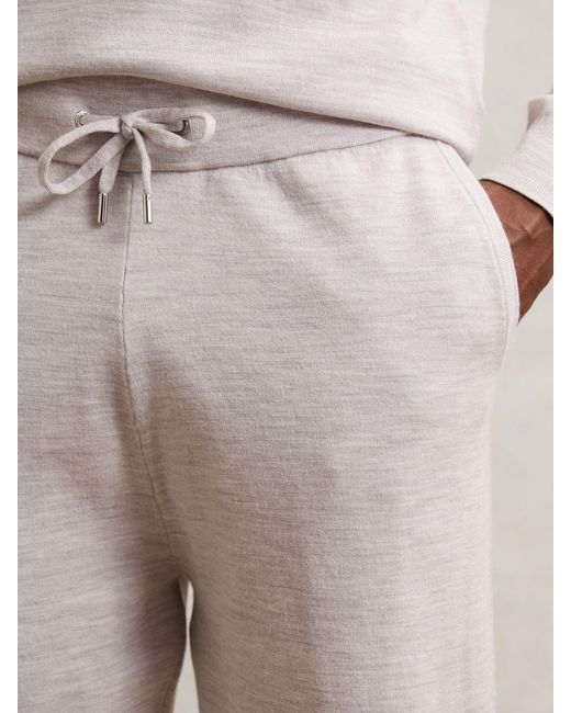 Reiss Natural Merino Wool-Blend Cuffed Joggers for men
