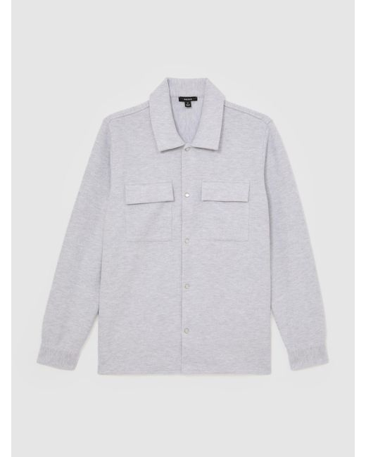 Reiss Multicolor Press-Stud Jersey Shirt With Cotton for men