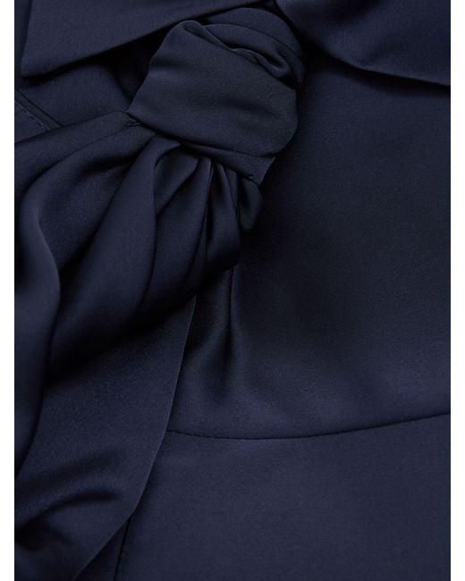 Halston Heritage Blue Halter Neck Maxi Dress