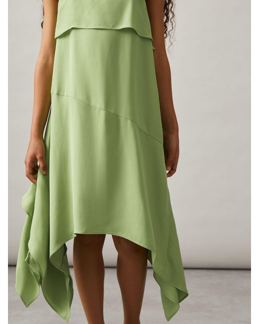 Reiss Green Frilled Sleeveless Dress, Size: 13-14 Years