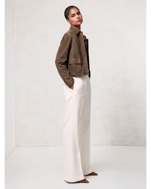 Reiss Natural Drew Cropped Jacket