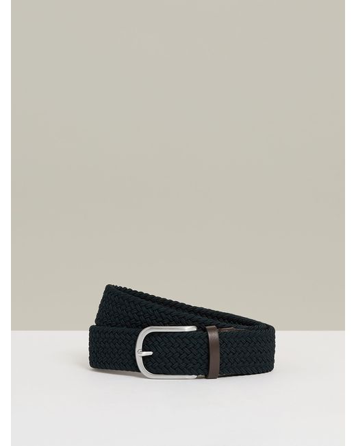 Reiss Blue Basket-Weave Belt for men