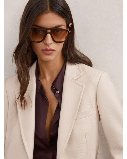 Reiss Natural Wool-Blend Single-Breasted Blazer