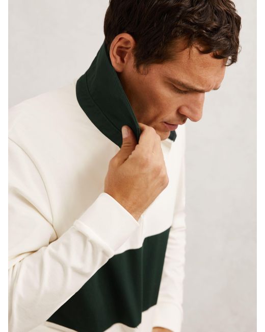 Reiss Multicolor Cotton Colour-Block Rugby Shirt for men