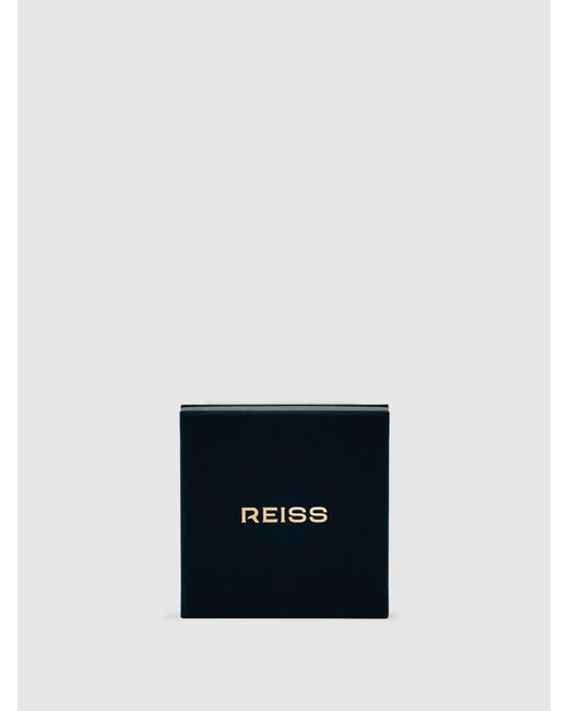 Reiss Metallic Brass Square Bracelet