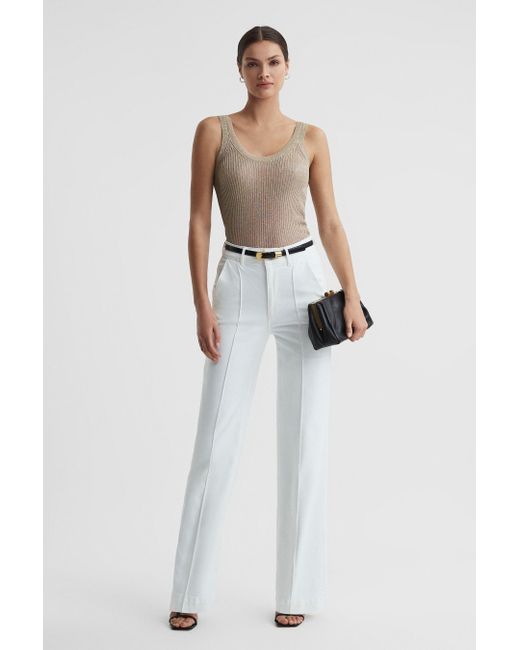 PAIGE High Rise Wide Leg Trousers