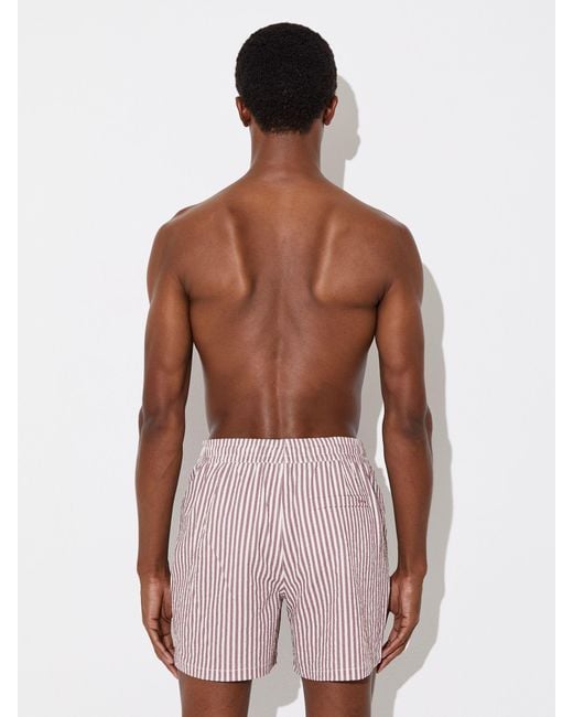 Reiss White Rose & Seersucker Stripe Swim Shorts for men