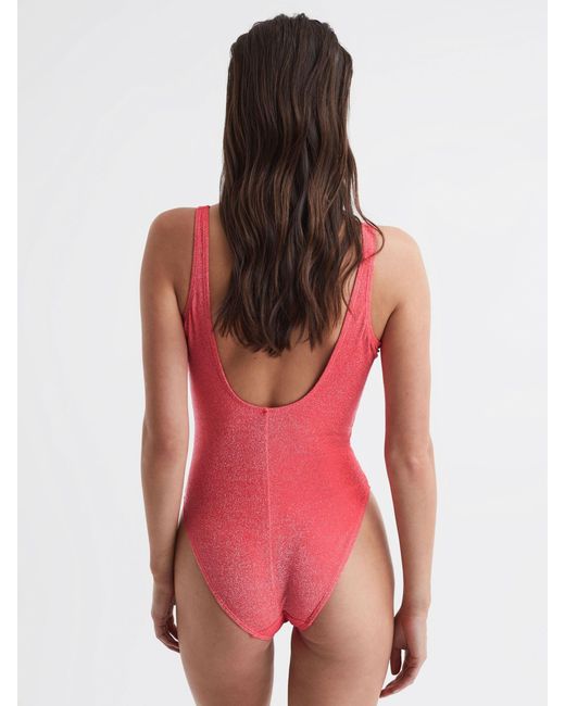 GOOD AMERICAN Red Sparkle Swimsuit, - Resort & Holiday Wear