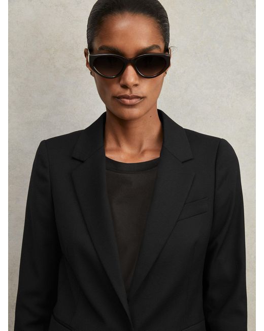 Reiss Haisley - Black Petite Single Breasted Suit Blazer, Us 10