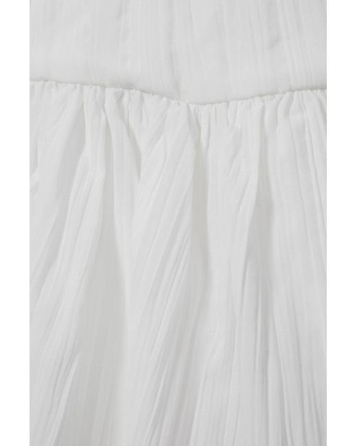 Acler White Puff Hem Mini Dress