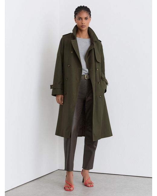 Reiss Green Petite Hooded Insert Trench Coat